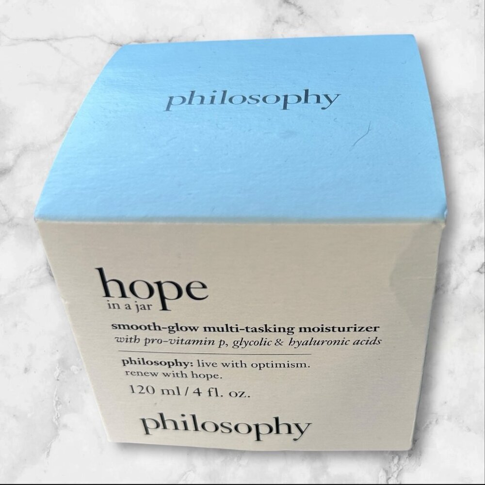 Philosophy HOPE in a Jar Smooth Glow Multi-Tasking Moisturizer 4 oz NIB